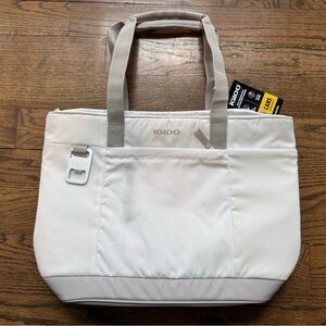 Igloo Day Chiller Tote 20-Can Soft Cooler Bag Ivory Insulated Bottle Opener NWT